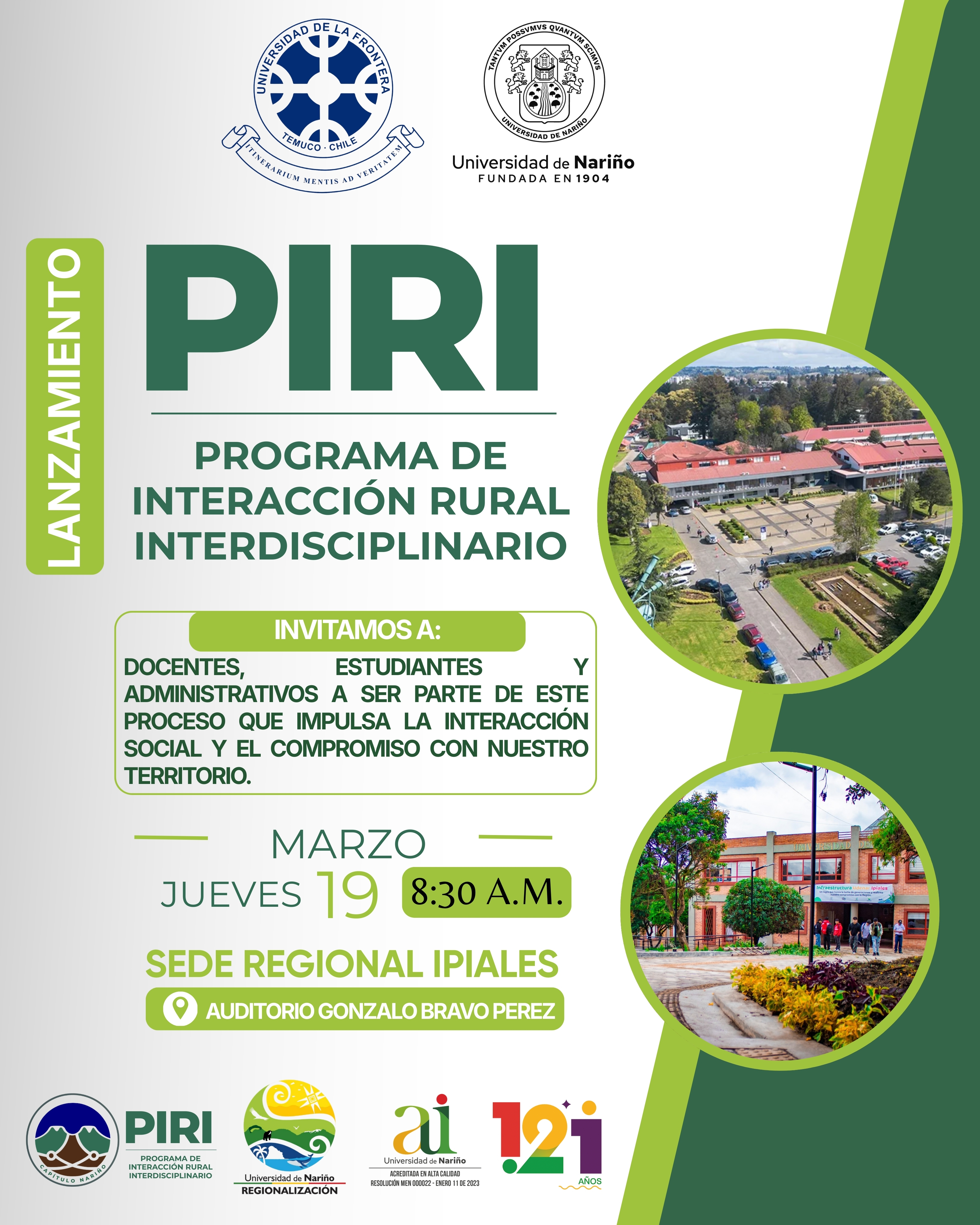 Flyer oficial PIRI Lanzamiento 2026